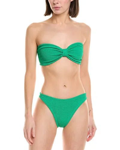 Hunza G 2pc Jean Bikini Set In Green