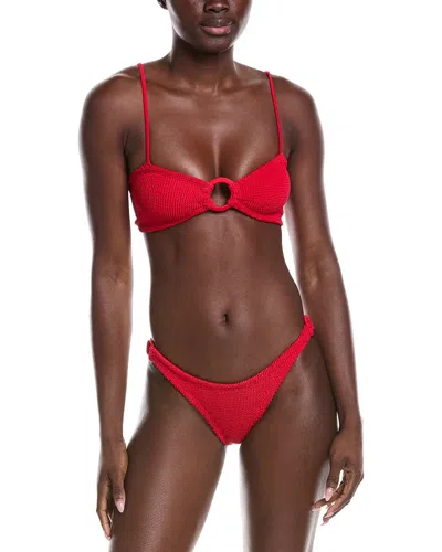 Hunza G 2pc Misty Bikini Set In Red