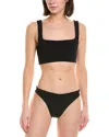 Hunza G 2pc Xandra Bikini Set In Burgundy