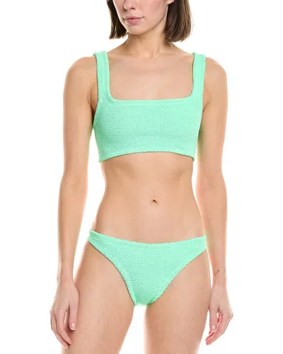 Hunza G 2pc Xandra Bikini Set In Green