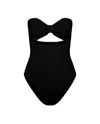 Hunza G Alana Swim Strapless Bow Cut-out In Black