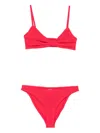Hunza G Alicia Crinkle-effect Bikini In Red
