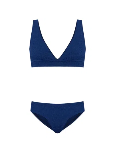 Hunza G Angel Crinkle Bikini In Blue
