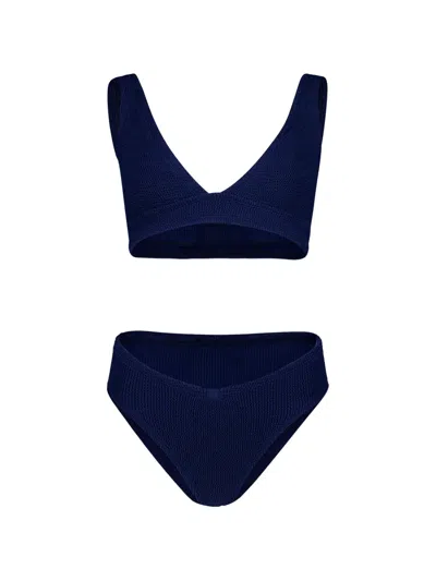 Hunza G Angel Crinkle Bikini In Blue