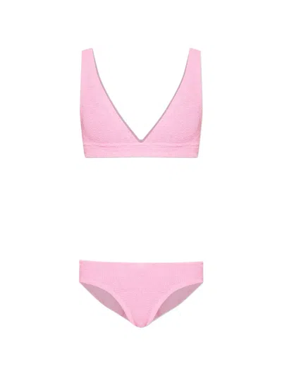 Hunza G Angel Crinkle Bikini In Pink