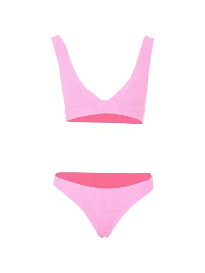 Hunza G Fuchsia Bikini Swimwear In Pink