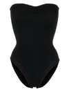 Hunza G Black Brooke Crinkle Swimsuit In Schwarz