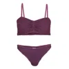 Hunza G Aura Bikini Metallic Grape In Purple