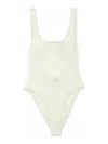 Hunza G Square Neck One-piece Swimsuit In White