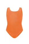 Hunza G Baby Classic Swim Orange In Orange