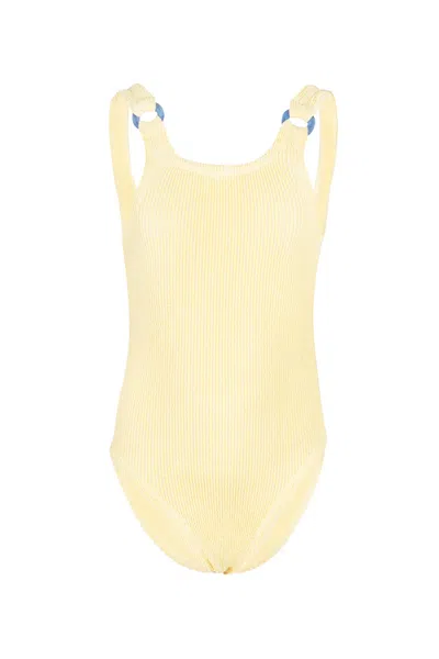 Hunza G Kids' Baby Domino One Piece Butter In Yellow