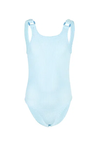 Hunza G Baby Domino One Piece Metallic Ice Blue