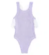 Hunza G Baby Lara Bow-detail Swimsuit In Purple