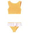 Hunza G Baby Olive Ruffled Bikini In Orange