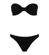 Hunza G Jean Crinkle-effect Bandeau Bikini