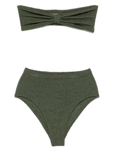 Hunza G Bandeau-style Bikini In Green