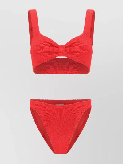 HUNZA G BANDEAU SWIMSUIT HIGH-WAISTED BOTTOM