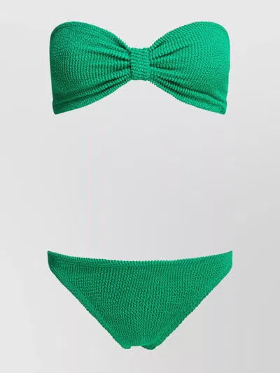 Hunza G Bandeau Top With Bow Detail And High-cut Bottoms
