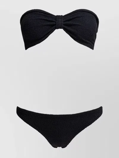 HUNZA G BANDEAU TOP WITH BOW DETAIL AND HIGH-CUT LEG