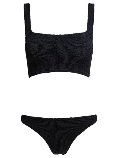 Hunza G Xandra Seersucker Bikini In Black