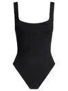 Hunza G Square Neck One-piece Swimsuit With Deep U-back In Black
