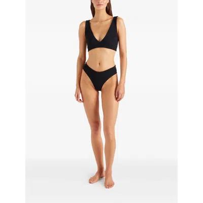 Hunza G Angel Textured-finish Bikini In Black
