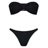 Hunza G Bandeau Bikini Set With Knot Detail In Black