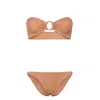 Hunza G Gloria Bikini Covered Hoops Clothing In Brown