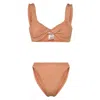 Hunza G Juno Crinkle Bikini In Brown