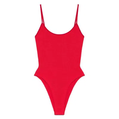 Hunza G Beachwears In Red