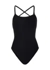 Hunza G Bette Seersucker Swimsuit In Black