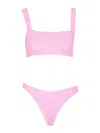 Hunza G 2pc Coverage Xandra Bikini Set In Pink