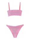Hunza G Gigi Crinkle-knit Bikini In Nude & Neutrals