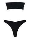 Hunza G 'shay' Bandeau Bikini Set In Black
