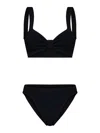 Hunza G Juno Crinkled Bikini Set In Black