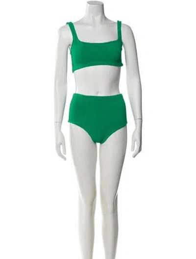 Pre-owned Hunza G Bikini In Green