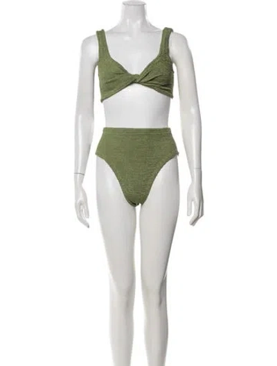 Pre-owned Hunza G Bikini In Green
