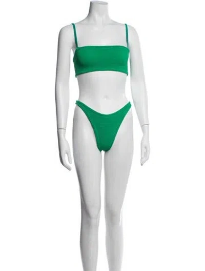 Pre-owned Hunza G Bikini In Green