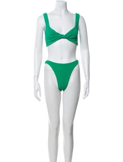 Pre-owned Hunza G Bikini In Green