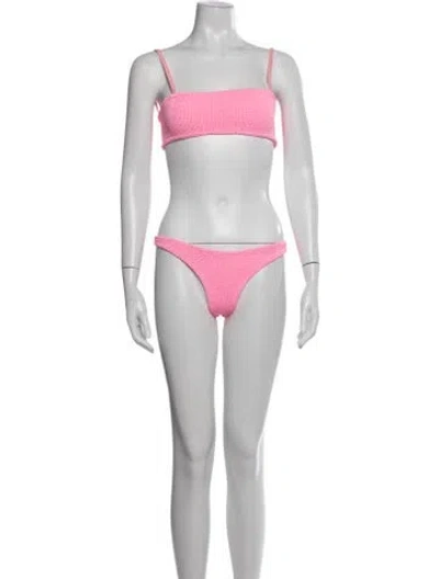 Pre-owned Hunza G Bikini In Pink