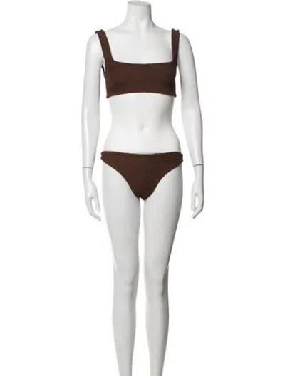 Pre-owned Hunza G Bikini In Purple