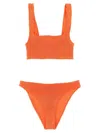 Hunza G Xandra Crinkle Seamless Bikini In Orange