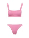 Hunza G Xandra Crinkle Bikini Set In Pink
