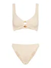 Hunza G Julia Low-waisted Seersucker Bikini Set