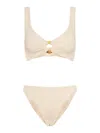 Hunza G Julia Low-waisted Seersucker Bikini Set