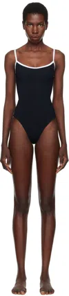 Hunza G Black & White Pamela Contrast Swimsuit