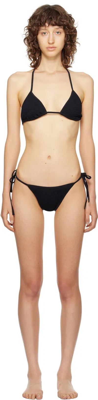 Hunza G Gina Halterneck Bikini In Black