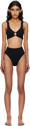 Hunza G Nadine Seersucker Bikini In Blue