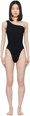 Hunza G Brown Nancy Swimsuit In Metallic Chocolate