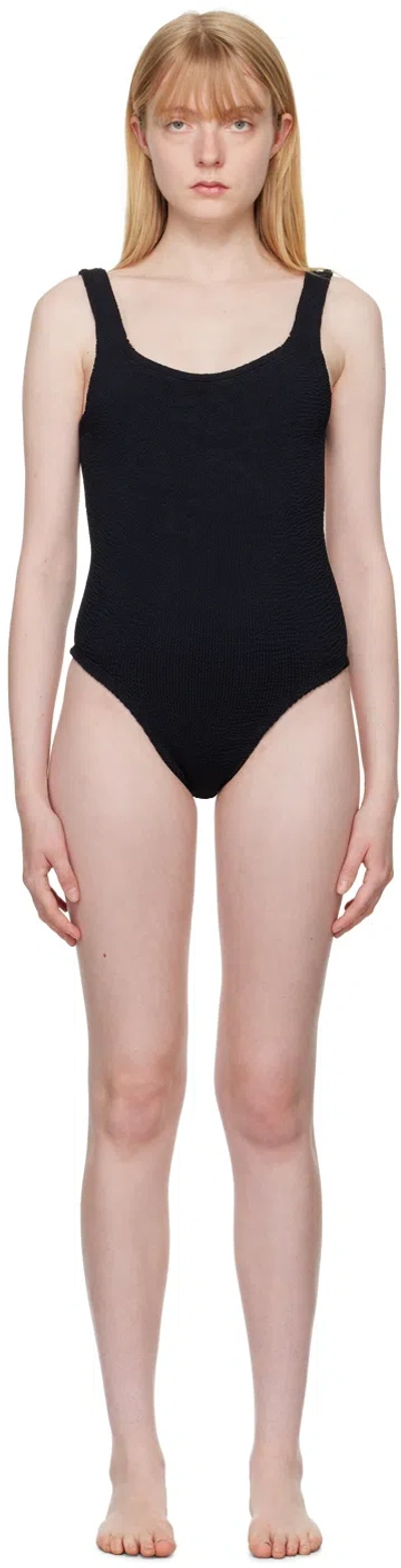 Hunza G Black Square Neck Swimsuit